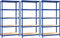 vidaXL - Opbergrekken - 3 - st - 5-laags - staal - en - bewerkt - hout - blauw