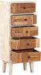 vidaXL - Ladekast - 45x30x105 - cm - massief - gerecycled - hout