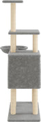 vidaXL - Kattenmeubel - met - sisal - krabpalen - 131 - cm - lichtgrijs