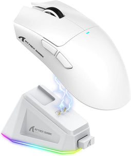 ATTACK SHARK X11 - RGB Gaming Muis - Magnetisch Oplaaddock - PAW 3311 Sensor - 59g Lichtgewicht - Be