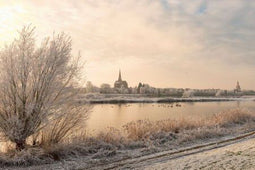 Customize it - Tuinschilderij ijssel winter 70x50