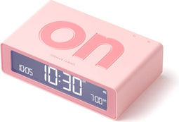 Lexon Flip Mini 8cmx2,3cmx4,9cm LR158 ON OFF Oplaadbare Wekker - roze