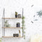 LIFA LIVING Wandrek - Industrieel - 3 planken - Zwart