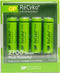 GP ReCyko+ AA 2700mAh - Oplaadbare Batterij - Tot 1000 keer herlaadbaar - Groen