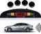 Dunlop Parkeersensoren 12V - Auto Gadget - LED-Indicatoren en Alarm 78dB - 4 Sensoren - 220 x 50 x 360 mm - Zwart