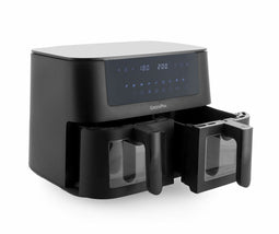 GreenPan Bistro - Dubbele Airfryer - 2x4L - 9 programma's - Digitaal Led Display - PFAS-vrij - zwart