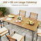 Coast Eettafel - Acaciahout - Parasolgat 5 cm - 200 x 90 x 75 cm - Naturel/Zwart