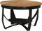 vidaXL - Salontafel - Ø - 68x43 - cm - massief - acaciahout - en - ijzer