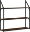 vidaXL - Wandrek - 3-laags - 80x21x78,5 - cm - bewerkt - hout - bruin - eikenkleur