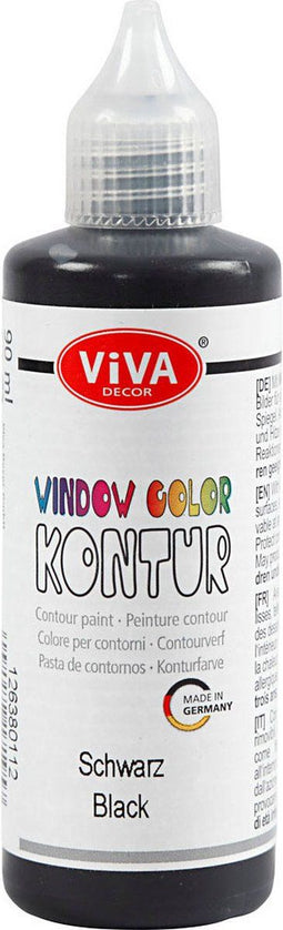 Viva Window Color Contour 90ml, Contour Schwarz