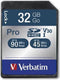 Verbatim 32GB Pro UHS-I U3 SDHC - Geschikt voor 4K video - Klasse 10