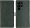 Selencia Galaxy S23 Ultra - Echt Lederen Bookcase - 3 Pashouders - Groen