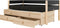 Bopita Lucas compactbed 90x200 met slaap en opbergunit - Mat Zwart/Naturel