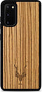 Kudu Samsung Galaxy S20 hoesje case - Houten backcover - Handgemaakt en afgewerkt met duurzaam TPU - Zebrano - Zwart