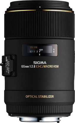 Sigma 105 mm F2.8 DG EX HSM OS Macro 62 mm filter (geschikt voor Canon EF) zwart