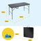 BRASQ Inklapbare Vouwtafel Zwart - 120x60x74cm - Campingtafel - Klaptafel - Inklapbaar -