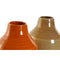 Vaas DKD Home Decor Porselein Bruin Oranje (2 Stuks) (17 x 17 x 27 cm)