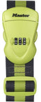 MasterLock 4701EURDGRN - Kofferriem cijferslot - 2m x 5cm - Groen/Zwart