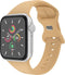 imoshion Siliconen⁺ bandje - Geschikt voor Apple Watch 1, 2, 3, 4, 5, 6, 7, 8, 9, 10 (42 mm), SE - 38/40/41 mm - Beige - S/M