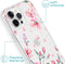 iMoshion Hoesje Geschikt voor iPhone 13 Pro Hoesje Siliconen - iMoshion Design hoesje - Roze / Transparant / Blossom Watercolor
