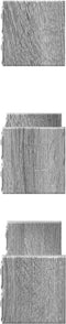 vidaXL - Wandschappen - 3 - st - bewerkt - hout - grijs - sonoma - eikenkleurig