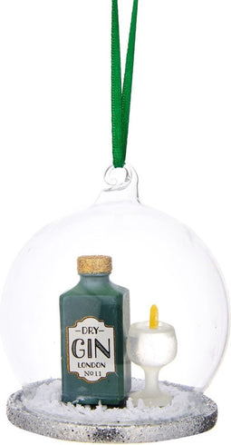 Gin-tonic in houder kerstbal - Sass & Belle