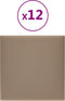 vidaXL - Wandpanelen - 12 - st - 1,08 - m² - 30x30 - cm - kunstleer - cappuccinokleurig
