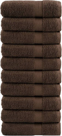 vidaXL - Badhanddoeken - SOLUND - 10 - st - 600 - g/m² - 70x140 - cm - bruin