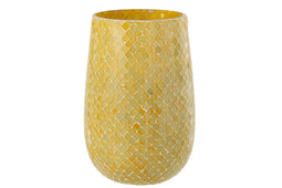 Jline Geurkaars Mia - Mozaïek - Geel - 230uur