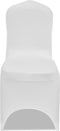 vidaXL - Stoelhoezen - stretch - wit - 100 - st