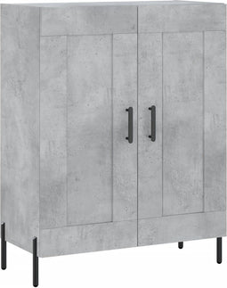 vidaXL - Dressoir - 69,5x34x90 - cm - bewerkt - hout - betongrijs