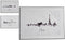 Schilderij Stad Zwart Wit spaanderplaat (81,5 x 3 x 121 cm) (3 Stuks)