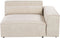 HELLNAR - Hoekbank 2-zits - Beige - Rechtszijdig - Fluweel