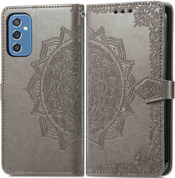 iMoshion Hoesje Geschikt voor Samsung Galaxy M52 Hoesje Met Pasjeshouder - iMoshion Mandala Bookcase - Grijs