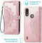iMoshion Hoesje Geschikt voor Motorola Moto E7i Power Hoesje Met Pasjeshouder - iMoshion Mandala Bookcase - Rosé Goud