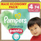 Pampers Luiers - Maat 4 - 9-15 kg - 74 stuks - Hypoallergeen - 12 uur bescherming - Stop & Protect