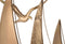 Wanddecoratie Home ESPRIT Blauw Gouden Jacht 117,5 x 5 x 58 cm