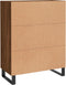 vidaXL - Dressoir - 69,5x34x90 - cm - bewerkt - hout - bruin - eikenkleur