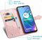 iMoshion Hoesje Geschikt voor Motorola Moto G30 / Moto G20 / Moto G10 Power / Moto G10 Hoesje Met Pasjeshouder - iMoshion Mandala Bookcase - Roze