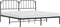 vidaXL - Bedframe - met - hoofdbord - metaal - zwart - 200x200 - cm