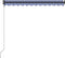 vidaXL - Luifel - automatisch - uittrekbaar - 300x250 - cm - blauw - en - wit