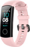 iMoshion Bandje Geschikt voor Honor Band 4 - iMoshion Siliconen band zwarte gesp met design met installatiehulp - Roze