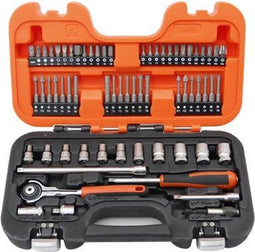 Bahco SW65 65-delige Doppenset inclusief ratel met scharnierende kop - 1/4"