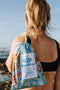 SooBluu - Sneldrogende handdoek XL reishanddoek strandlaken voor dames - Duurzaam gemaakt van gerecycled plastic rPET tot Microvezel Strandhanddoek - TURTLE - dun lichtgewicht en compact - 100x190