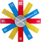 Design wandklok - 40cm- Stille klok - Multicolor - Acryl - NeXtime Plexi