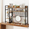 Coast Bureau-Organizer - 4 Lagen met Roosterpaneel en 6 Haken - 94 x 25 x 74 cm - Koffie