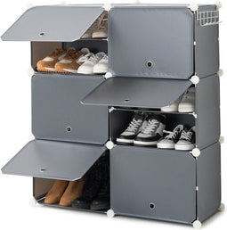 Draagbaar Modulair Schoenenrek InnovaGoods Grijs - 36 paar