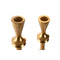 Kroonkandelaar Home ESPRIT Gouden Aluminium Modern 8 x 8 x 36 cm (2 Stuks)