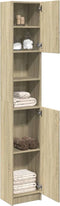 vidaXL - Badkamerkast - 32x25,5x190 - cm - spaanplaat - sonoma - eikenkleurig