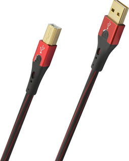 Oehlbach D1C9425 - USB B naar USB A Kabel - 750 cm - Rood Zwart
